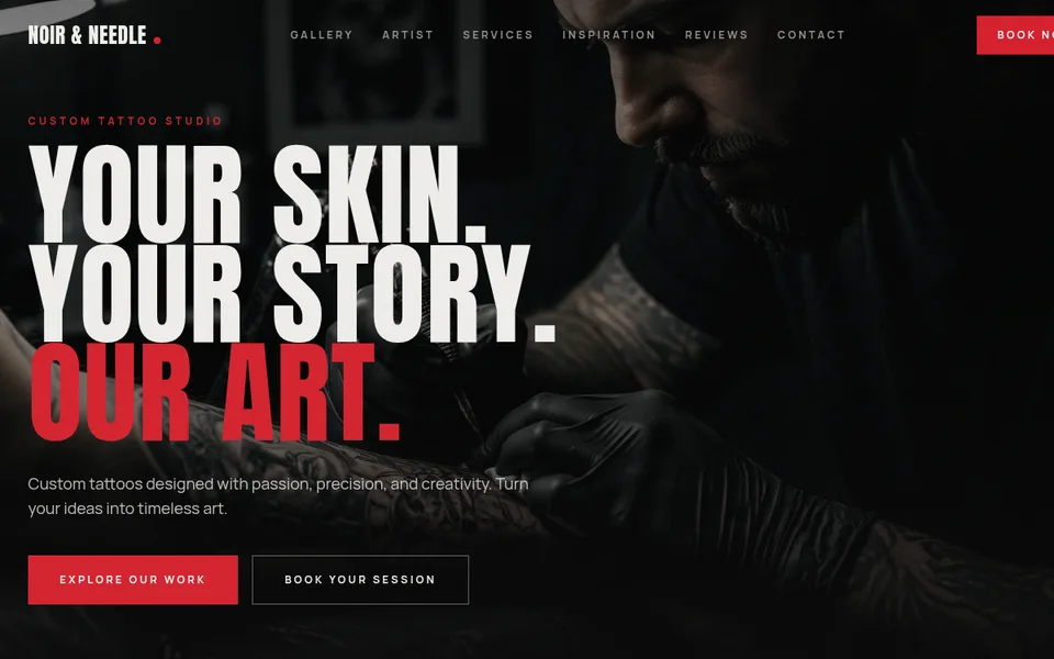 Tattoo Artist Website project cover