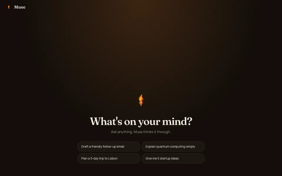 Muse AI Assistant Interface project cover